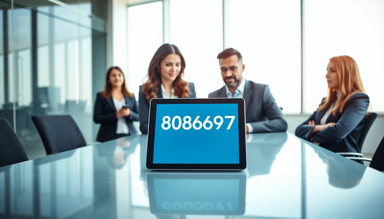 diverse team discussing the significance of toll-free number 8008609072.